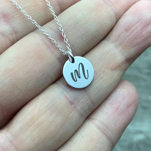 Initial Necklace Charms  Sterling Silver Letter Charms for Bracelets
