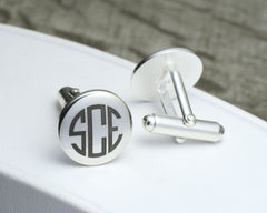 Personalised hot sale silver cufflinks