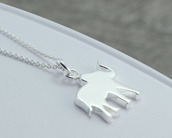 ELEPHANT NECKLACE STERLING SILVER BOHO GOOD LUCK NECKLACE – THE MOONFLOWER  STUDIO