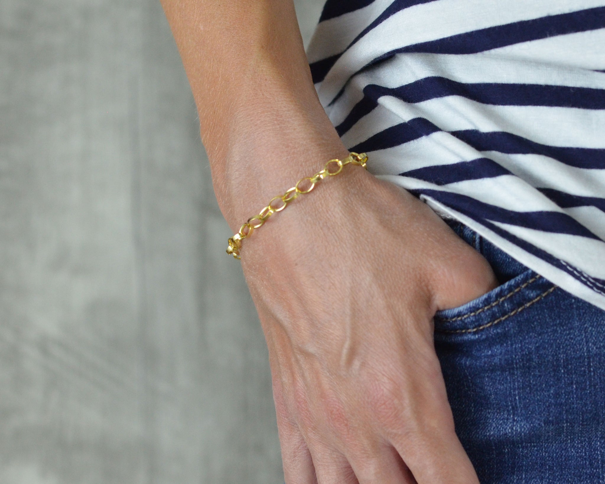 Wellesley Row Gold Vermeil Charm Bracelet