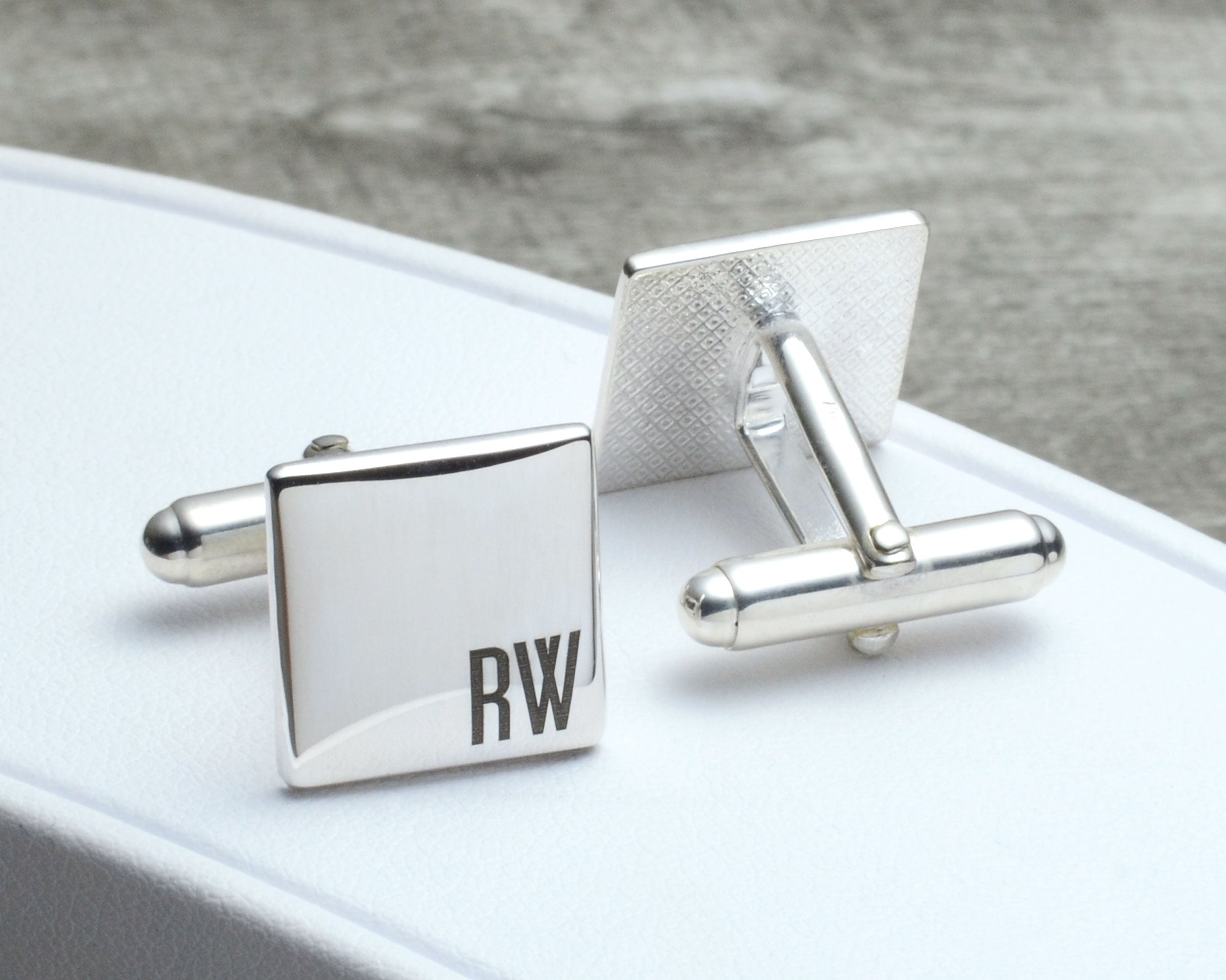 Louis Vuitton Square Business Suit - 925 sterling silver Cufflinks For Sale  at 1stDibs